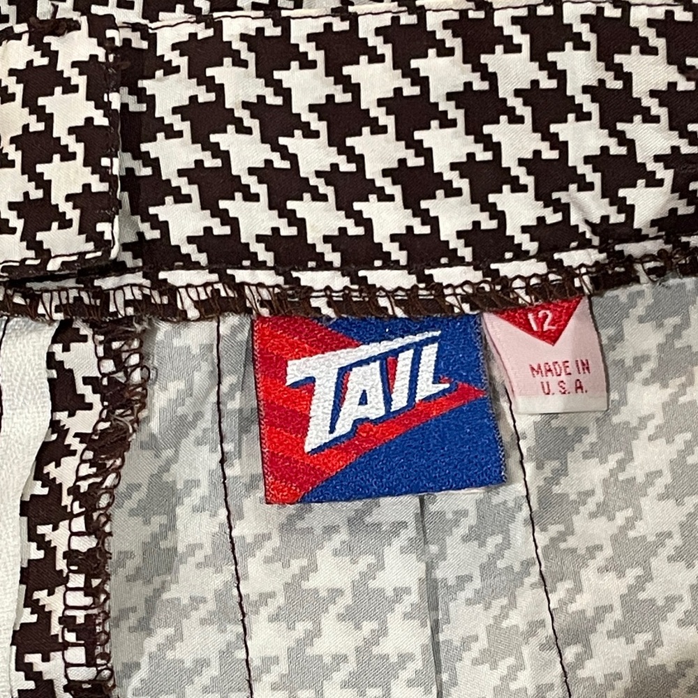 Tail Brown and White Houndstooth A-Line Skirt - Picture 7 of 8